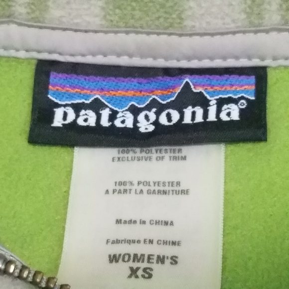 Vintage Patagonia Plaid Fleece Jacket Size Xs - Picture 4 of 5